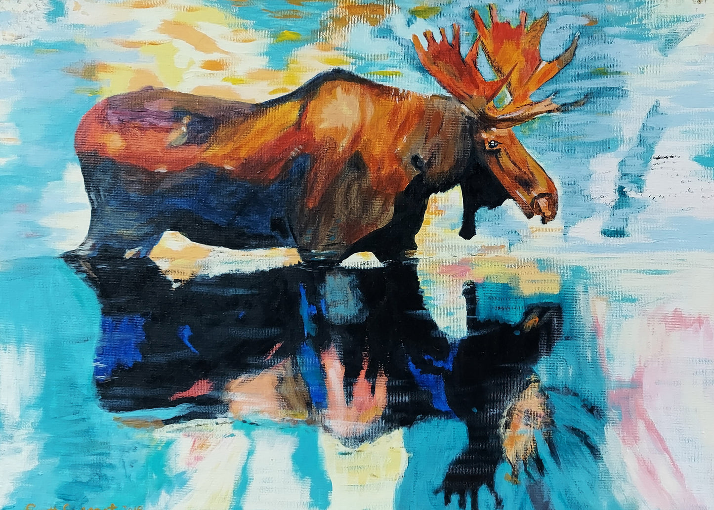 River Moose by SS - Original Available