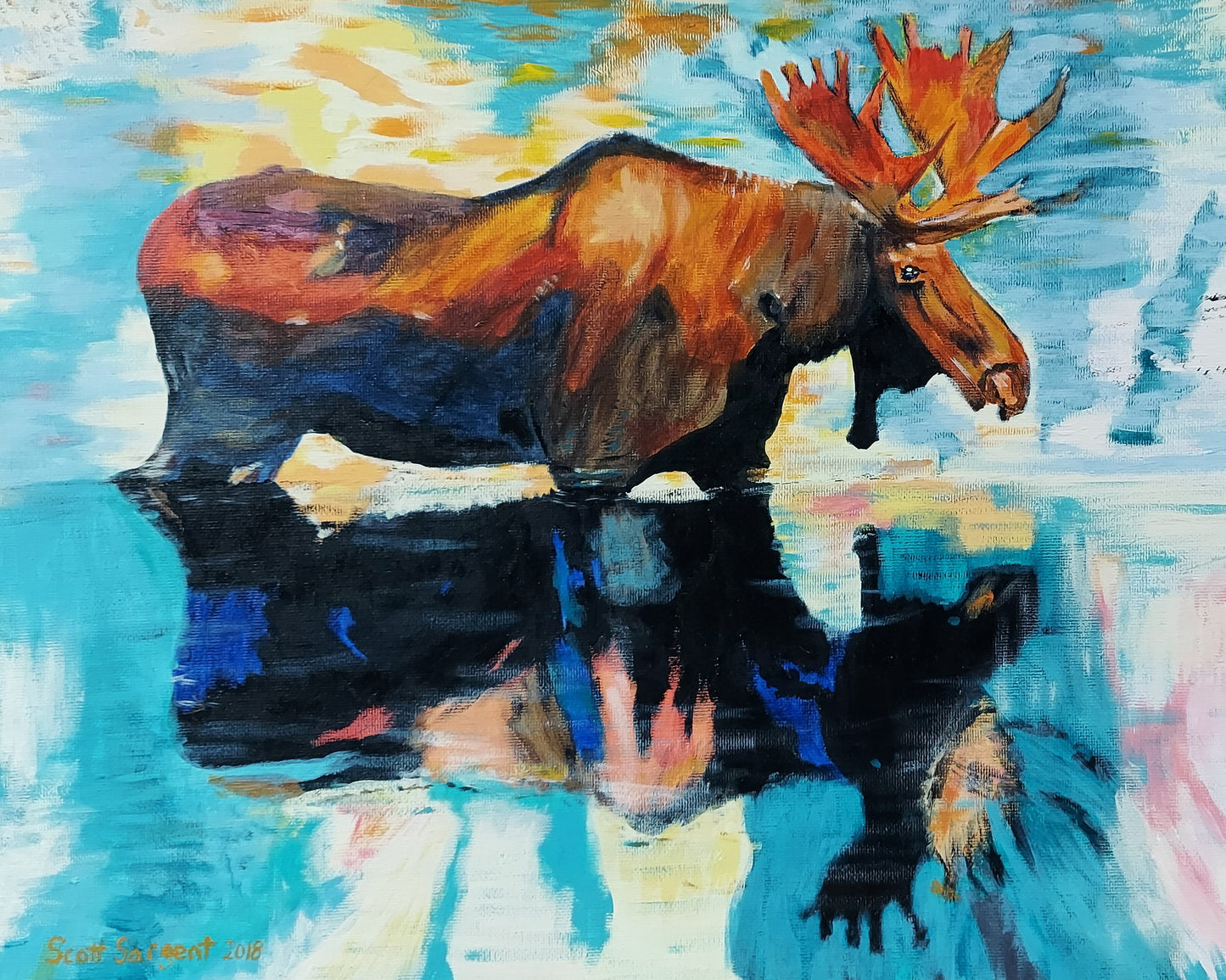 River Moose by SS - Original Available