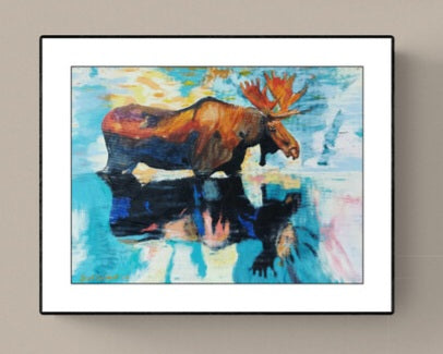 River Moose by SS - Original Available